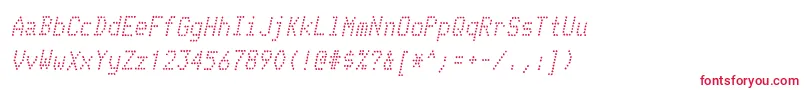 TelidoninkrgItalic Font – Red Fonts on White Background
