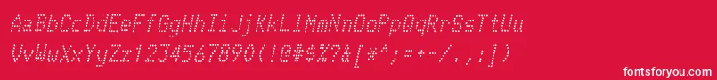 TelidoninkrgItalic Font – White Fonts on Red Background