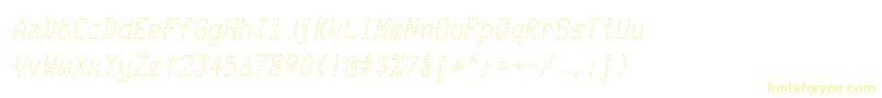 TelidoninkrgItalic-Schriftart – Gelbe Schriften