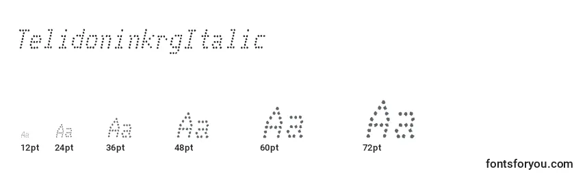 TelidoninkrgItalic Font Sizes