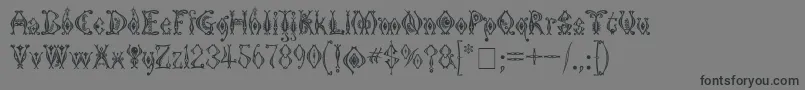 KingthingsTendrylle Font – Black Fonts on Gray Background