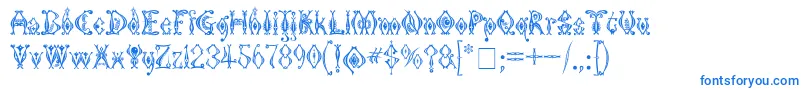 Шрифт KingthingsTendrylle – синие шрифты