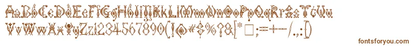 Шрифт KingthingsTendrylle – коричневые шрифты