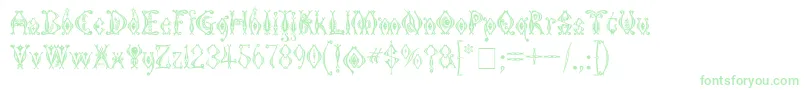 KingthingsTendrylle-Schriftart – Grüne Schriften auf weißem Hintergrund