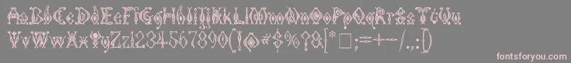 Шрифт KingthingsTendrylle – розовые шрифты на сером фоне