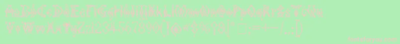 KingthingsTendrylle Font – Pink Fonts on Green Background