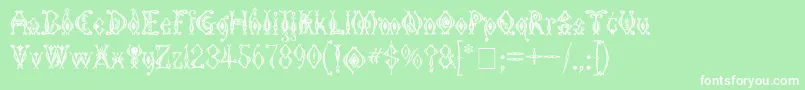 KingthingsTendrylle Font – White Fonts on Green Background