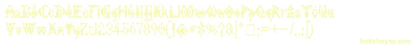 Шрифт KingthingsTendrylle – жёлтые шрифты