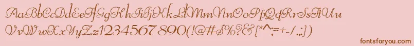 ReliantTrash Font – Brown Fonts on Pink Background