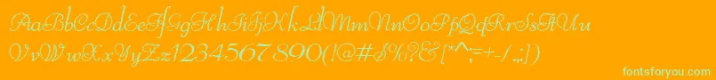 ReliantTrash Font – Green Fonts on Orange Background