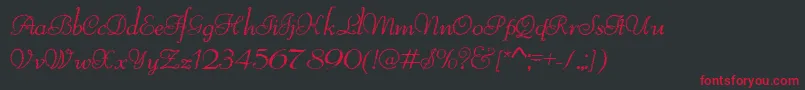 ReliantTrash Font – Red Fonts on Black Background