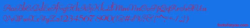 More about ReliantTrash Font ReliantTrash Font – Red Fonts on Blue Background
