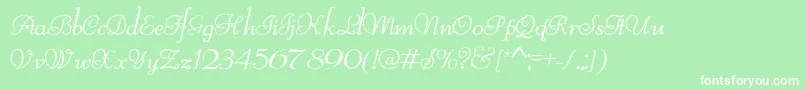 フォントReliantTrash – 緑の背景に白い文字