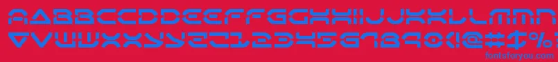 フォントOberondeux – 赤い背景に青い文字
