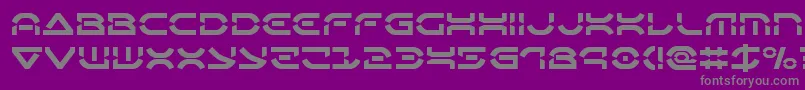 フォントOberondeux – 紫の背景に灰色の文字