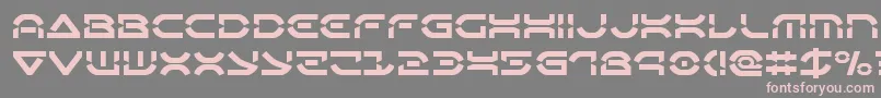 フォントOberondeux – 灰色の背景にピンクのフォント