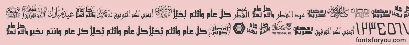 ArabicGreetings Font – Black Fonts on Pink Background