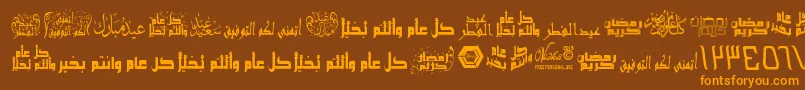 More about ArabicGreetings Font ArabicGreetings Font – Orange Fonts on Brown Background