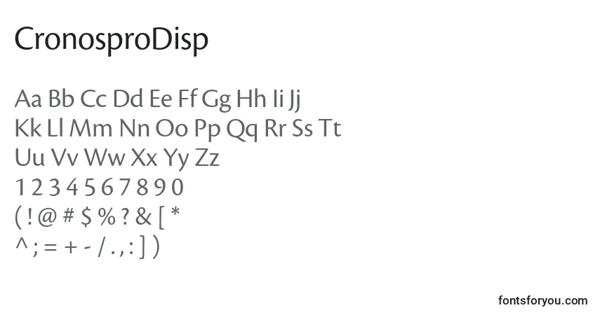 A fonte CronosproDisp – alfabeto, números, caracteres especiais