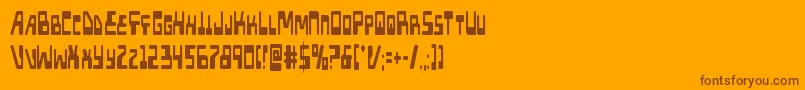 Шрифт Xpedxtracond – коричневые шрифты на оранжевом фоне