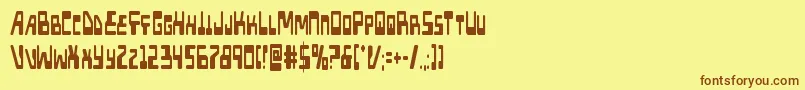 Шрифт Xpedxtracond – коричневые шрифты на жёлтом фоне