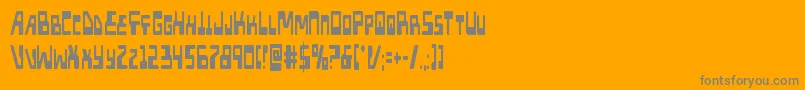 フォントXpedxtracond – オレンジの背景に灰色の文字