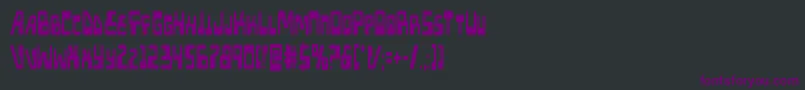 フォントXpedxtracond – 黒い背景に紫のフォント