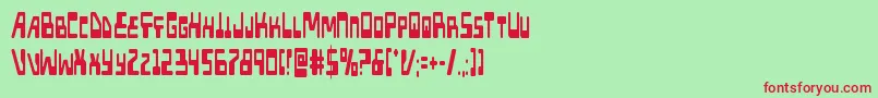 Шрифт Xpedxtracond – красные шрифты на зелёном фоне