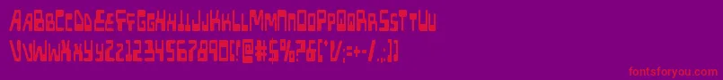 Шрифт Xpedxtracond – красные шрифты на фиолетовом фоне