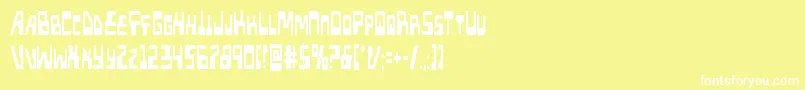 Шрифт Xpedxtracond – белые шрифты на жёлтом фоне