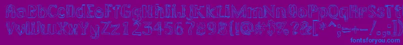 Lakerg Font – Blue Fonts on Purple Background