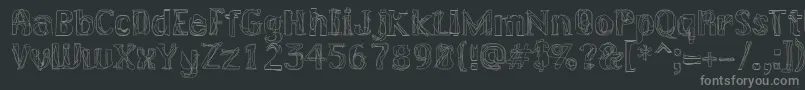 Lakerg Font – Gray Fonts on Black Background