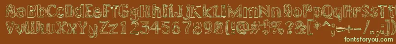 Lakerg Font – Green Fonts on Brown Background