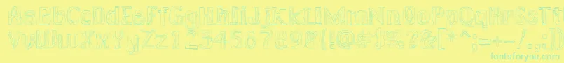 Lakerg Font – Green Fonts on Yellow Background