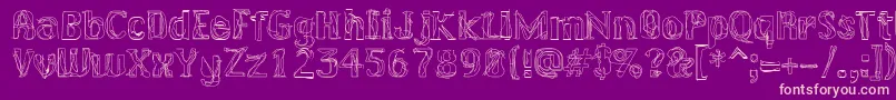 Lakerg Font – Pink Fonts on Purple Background