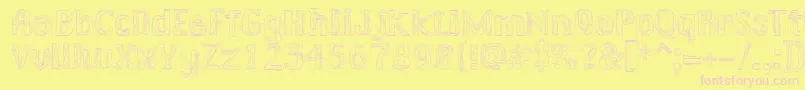 Lakerg Font – Pink Fonts on Yellow Background