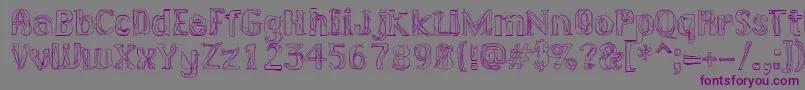 Шрифт Lakerg – фиолетовые шрифты на сером фоне