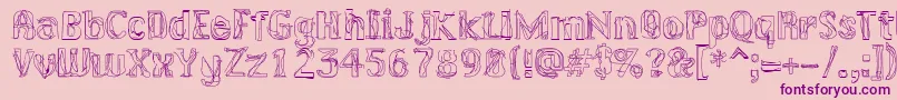 Lakerg Font – Purple Fonts on Pink Background