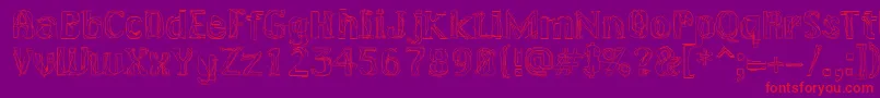 Lakerg Font – Red Fonts on Purple Background