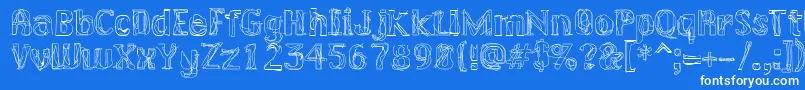 Lakerg Font – White Fonts on Blue Background