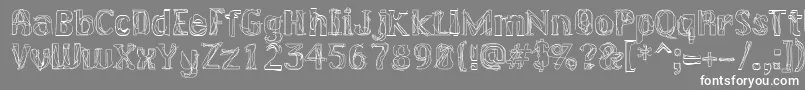 フォントLakerg – 灰色の背景に白い文字