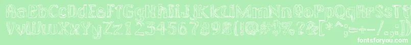 Lakerg Font – White Fonts on Green Background