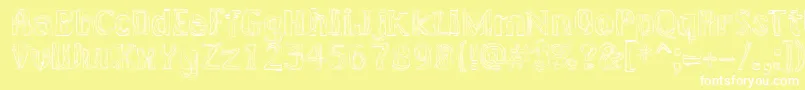 Lakerg Font – White Fonts on Yellow Background