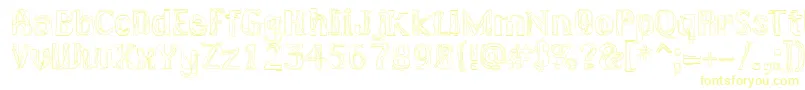 Lakerg Font – Yellow Fonts on White Background