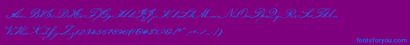 Oldglory Font – Blue Fonts on Purple Background