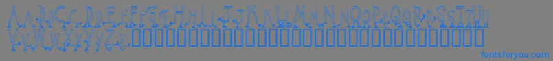 WalkingAround Font – Blue Fonts on Gray Background