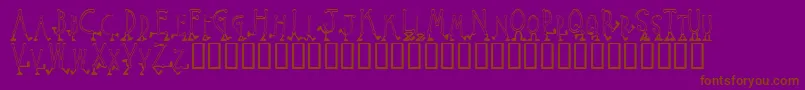 WalkingAround Font – Brown Fonts on Purple Background