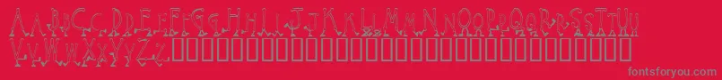 WalkingAround Font – Gray Fonts on Red Background