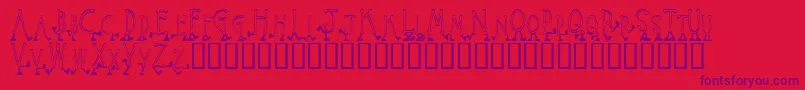 WalkingAround Font – Purple Fonts on Red Background