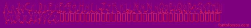 WalkingAround Font – Red Fonts on Purple Background